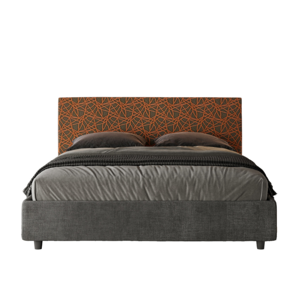 Letto imbottito Matrimoniale 160x200 cm tessuto Era Arla