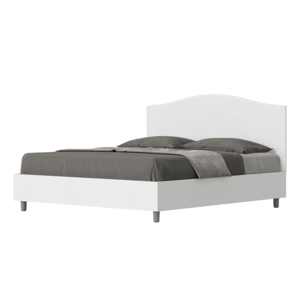 Letto Matrimoniale 160x200 cm struttura bianco frassino testata Grace