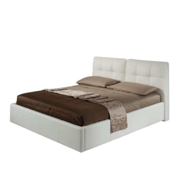 Letto matrimoniale con contenitore Melia bianco - immagine 2