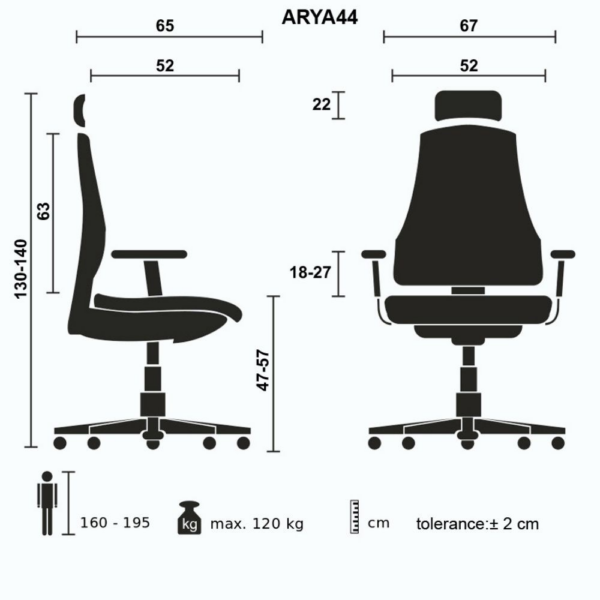 Poltrona ufficio Arya nero - immagine 4