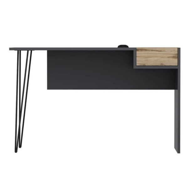 Scrivania Candy antracite noce porte usb 121x45 - immagine 10