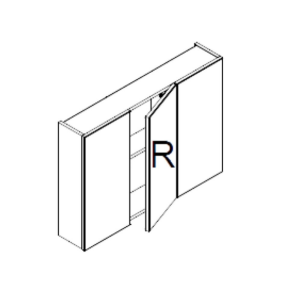 Pensile bagno bianco Solo3 con 3 ante specchio - immagine 5