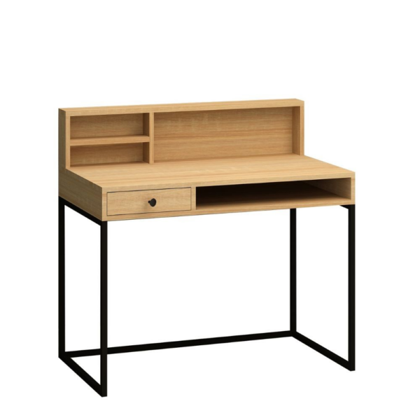Scrivania rovere nero con cassetto Nasus - immagine 5