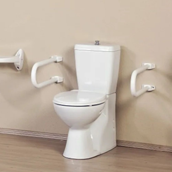 Maniglia di sicurezza fissa per disabili in alluminio colore bianco - immagine 3