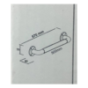 Corrimano di sicurezza 67 cm. per disabili colore bianco - immagine 2