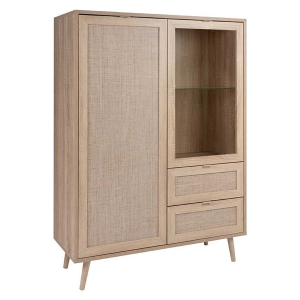 Credenza Bali 53ANEW 2 ante e 2 cassetti effetto vimini - immagine 2