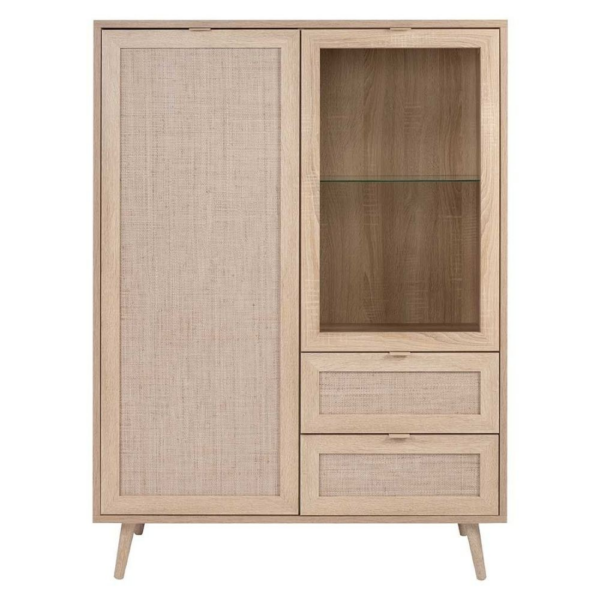 Credenza Bali 53ANEW 2 ante e 2 cassetti effetto vimini - immagine 6