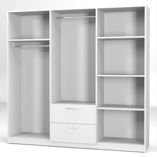 Armadio GRD4262023 bianco 6 ante e 2 cassetti - immagine 4