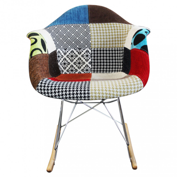 Set di 4 POLTRONE DONDOLO MORITZ PATCHWORK - immagine 2