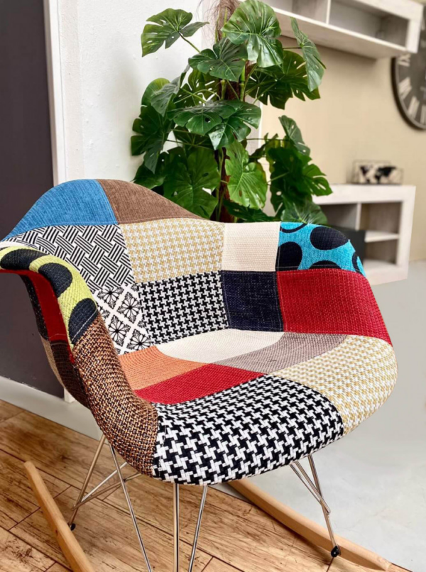 Set di 4 POLTRONE DONDOLO MORITZ PATCHWORK - immagine 7