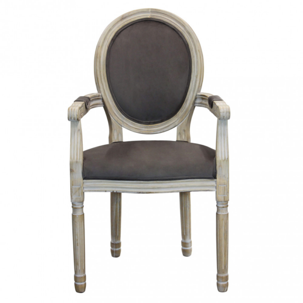 Set di 2 POLTRONE CONSTANCE IN VELLUTO TAUPE - immagine 2
