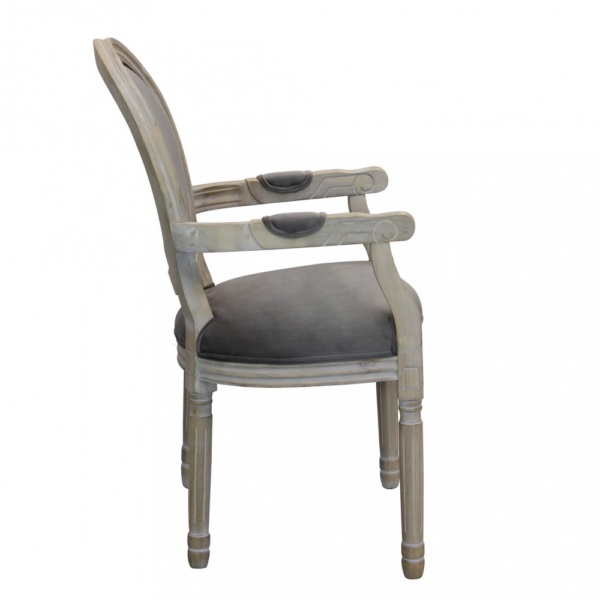 Set di 2 POLTRONE CONSTANCE IN VELLUTO TAUPE - immagine 3