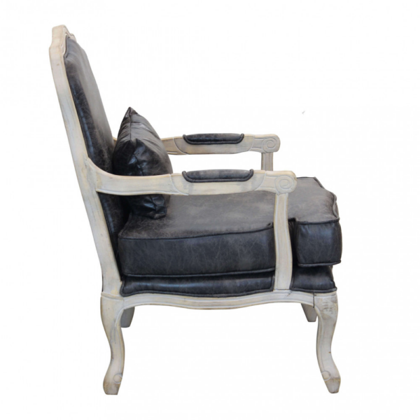 POLTRONA CHRISTY IN ECOPELLE VINTAGE GRIGIO - immagine 3