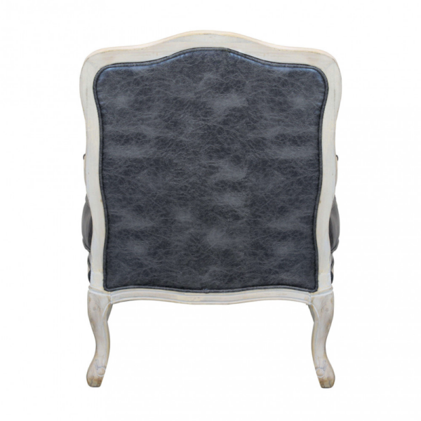 POLTRONA CHRISTY IN ECOPELLE VINTAGE GRIGIO - immagine 4