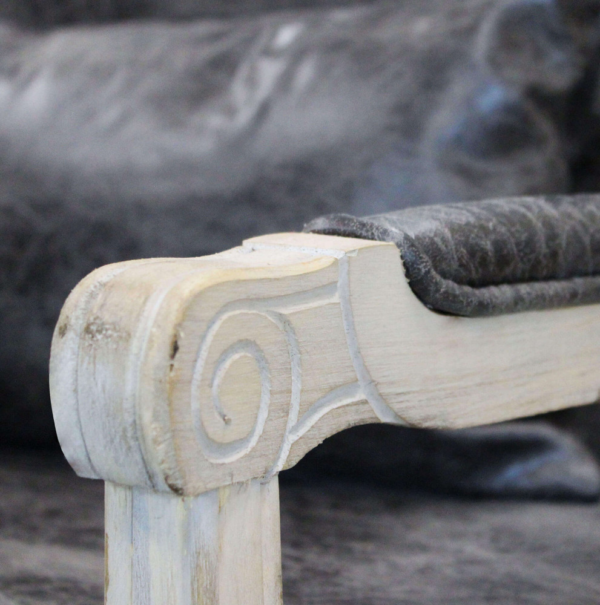 POLTRONA CHRISTY IN ECOPELLE VINTAGE GRIGIO - immagine 6