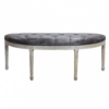 Set di 2 PANCA MARGI IN IN ECOPELLE VINTAGE GRIGIO - immagine 2