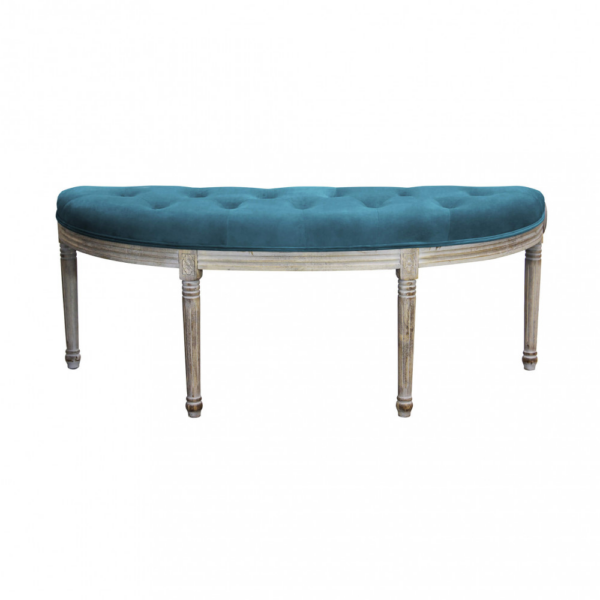 Set di 2 PANCA MARGI IN VELLUTO BLU - immagine 2