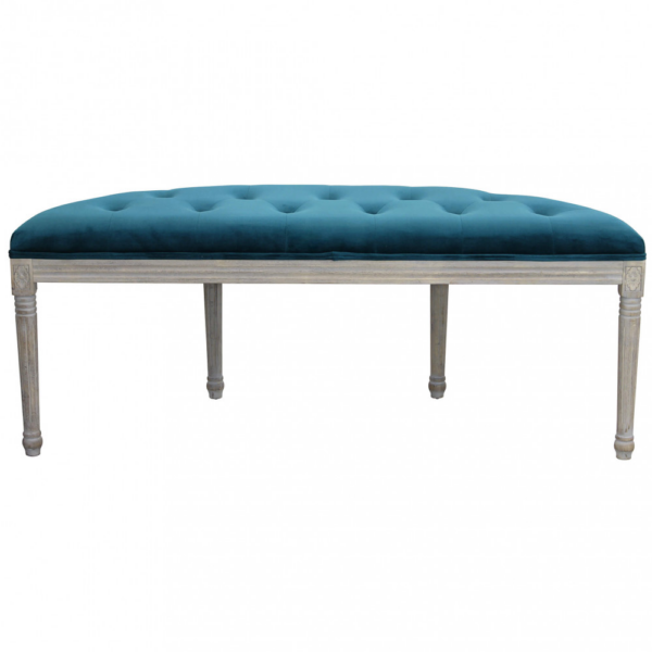 Set di 2 PANCA MARGI IN VELLUTO BLU - immagine 3