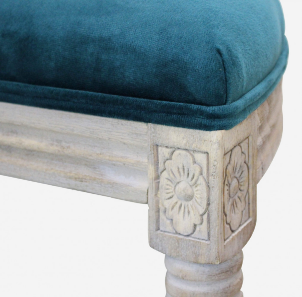Set di 2 PANCA MARGI IN VELLUTO BLU - immagine 5