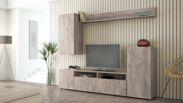 PARETE SOGGIORNO BRIDGE ROVERE CHIARO - immagine 2