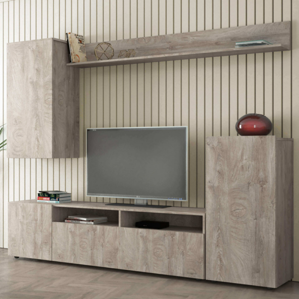 PARETE SOGGIORNO BRIDGE ROVERE CHIARO - immagine 3