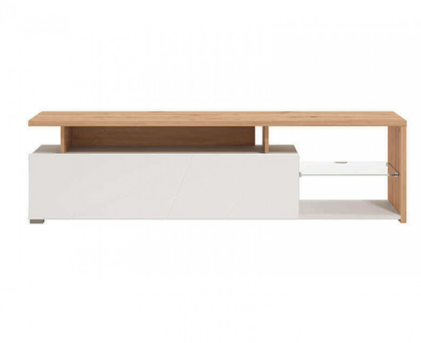 PORTATV ARCTIC BIANCO, ROVERE ARTIGIANO E BIANCO GLOSS - immagine 3