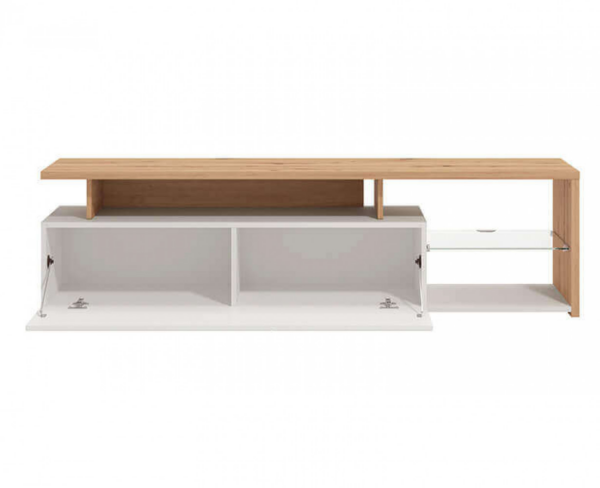 PORTATV ARCTIC BIANCO, ROVERE ARTIGIANO E BIANCO GLOSS - immagine 4