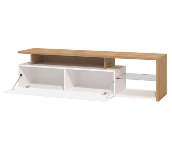 PORTATV ARCTIC BIANCO, ROVERE ARTIGIANO E BIANCO GLOSS - immagine 6