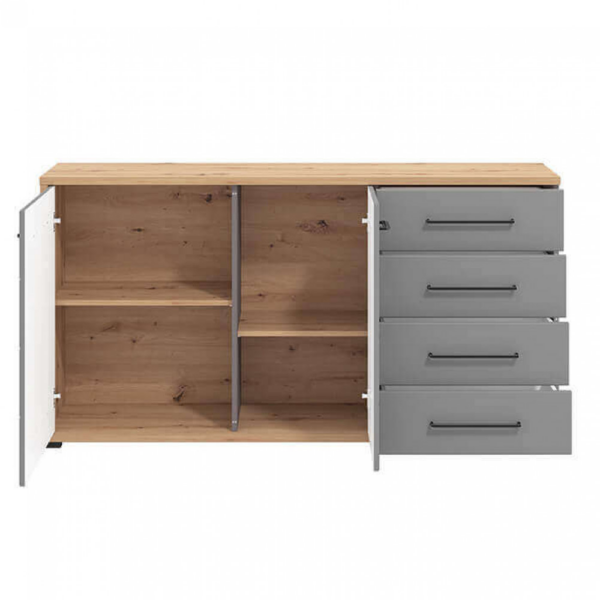 MADIA LISABON ROVERE ARTIGIANO E GRIGIO GRAFITE - immagine 3
