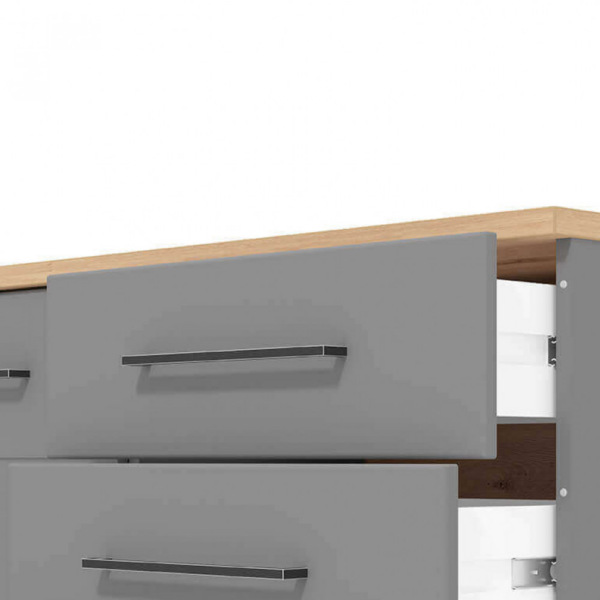 MADIA LISABON ROVERE ARTIGIANO E GRIGIO GRAFITE - immagine 5