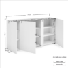 Sideboard a 4 ante (2 piccole) TANGO made in Italy - immagine 2