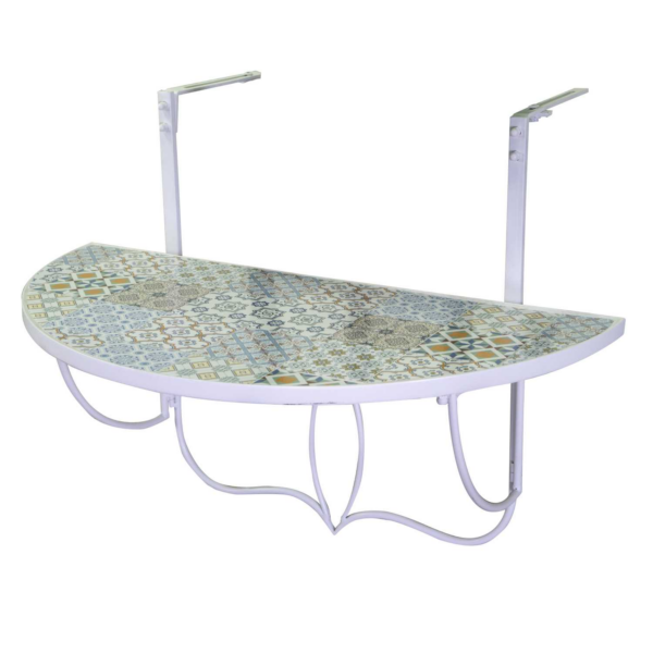 Mensola mosaico metallo Taviano cm 74x38/61h57