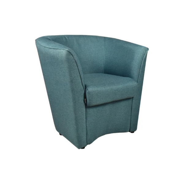 Poltrona Tago in tessuto azzurro Enzo 18 - immagine 3