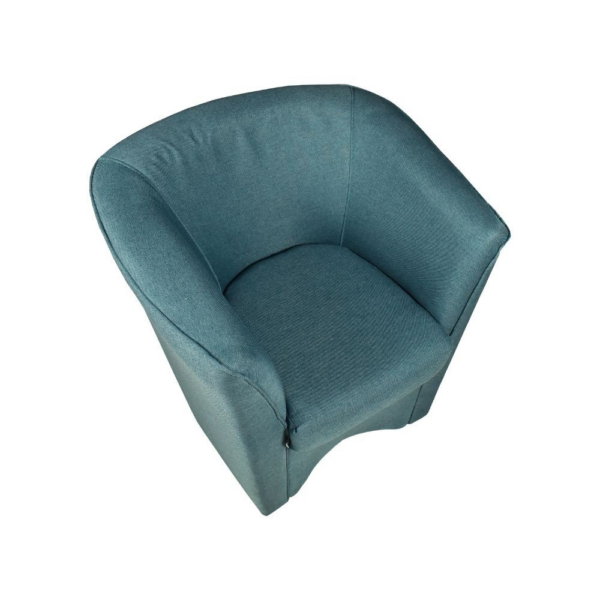 Poltrona Tago in tessuto azzurro Enzo 18 - immagine 4
