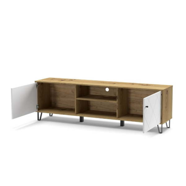 Porta TV Bollo 2 colore rovere e bianco - immagine 5