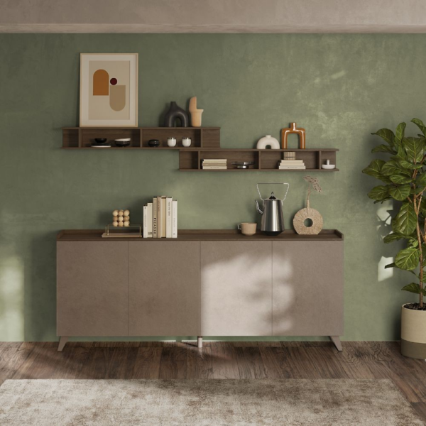 Madia Polan 4 ante colore bronzo e mercure
