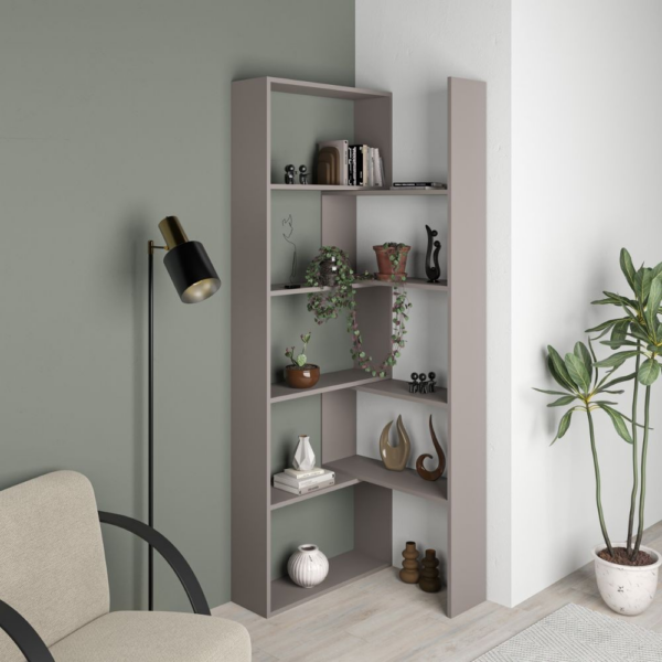 Libreria Wish estensibile angolare light mocha 200h - immagine 4