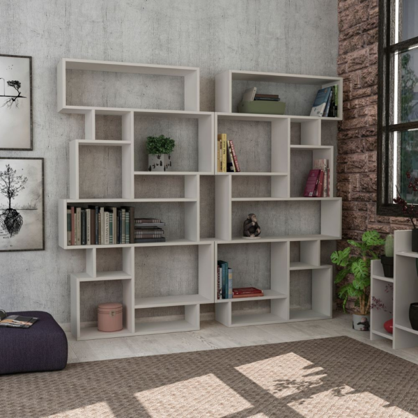 Libreria orizzontale Karmato bifacciale bianco - immagine 3