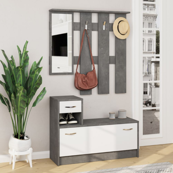 Mobile ingresso Rudolf bianco retro grey - immagine 2