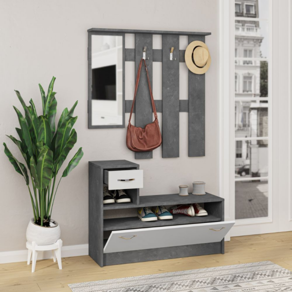 Mobile ingresso Rudolf bianco retro grey - immagine 3