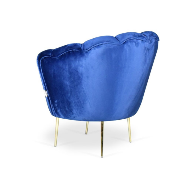 Poltrona Orel in velluto blu Babyface 24 piedini oro - immagine 5