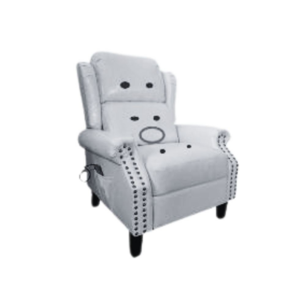 Poltrona Wing recliner 6 punti massaggianti in ecopelle colore verde - immagine 5