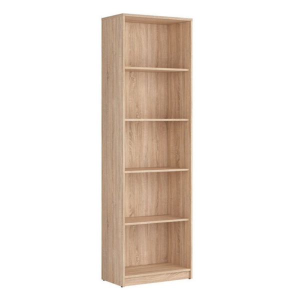 Libreria Nepo con 5 nicchie a giorno colore rovere - immagine 2