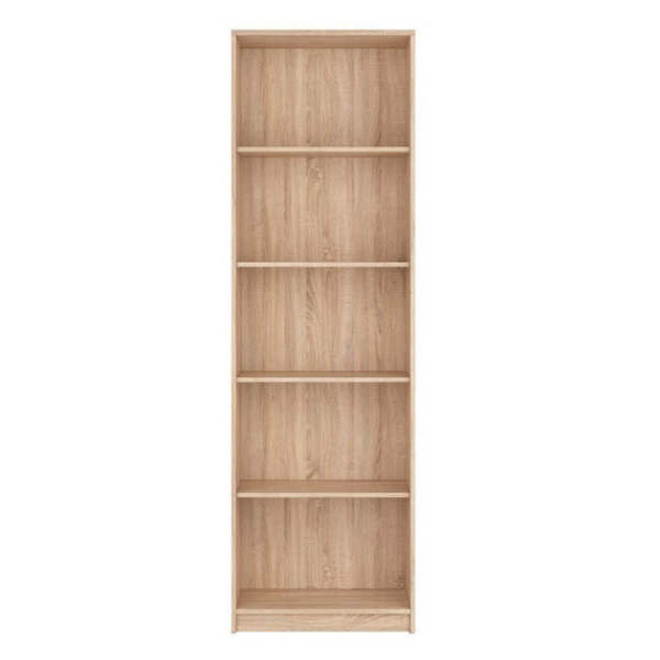 Libreria Nepo con 5 nicchie a giorno colore rovere - immagine 3