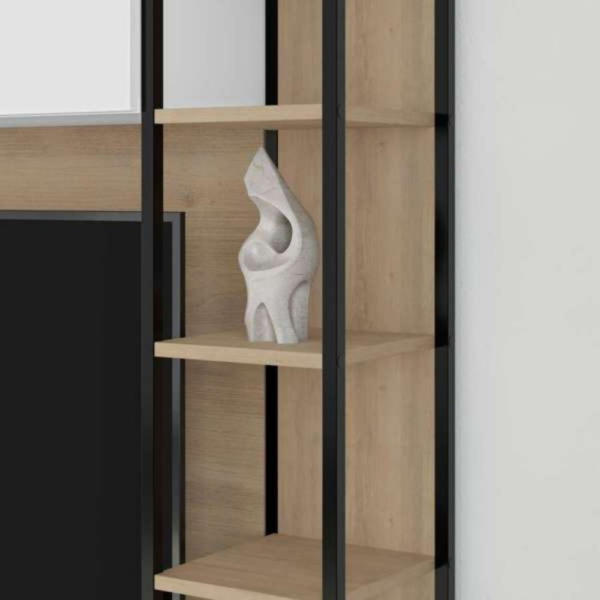 Parete attrezzata Tronador 260 cm. bianco e rovere - immagine 6