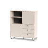 Credenza Aldo 6 con 2 ante e 3 cassetti colore cashmere - immagine 3