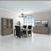 Vetrina Anthony67120 con 2 ante vetro e 3 cassetti colore ancona oak - immagine 2