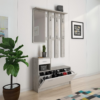 Mobile ingresso Rudolf con scarpiera colore beton e bianco - immagine 2