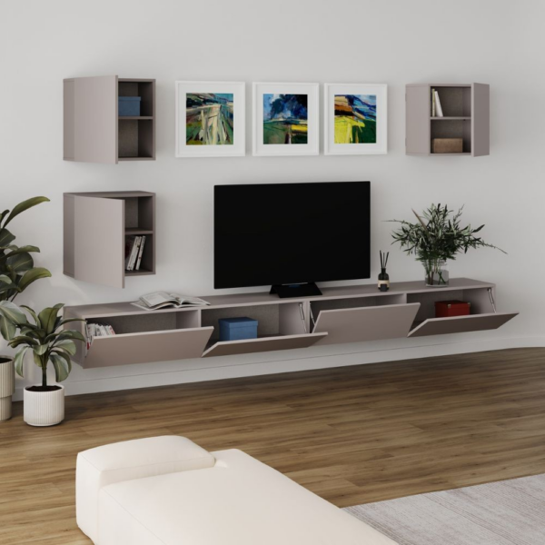 Parete attrezzata Marte colore light mocha H 170x40x300 cm. - immagine 3