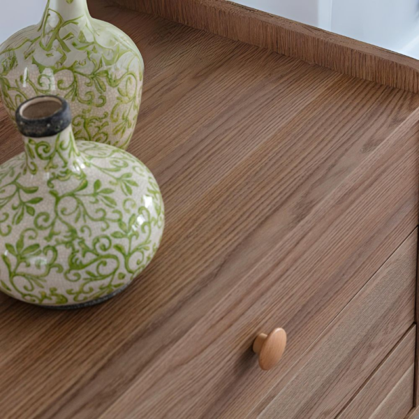 Madia Dolce con 2 ante, 3 cassetti e vani a giorno colore rovere miele - immagine 6